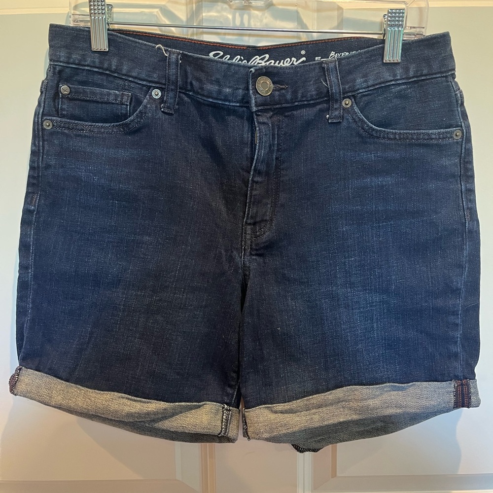 Eddie BauerBoyfriend Fit Blue Denim Shorts Size 4